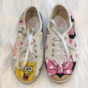 4/$20 Cartoon hand painted shoes